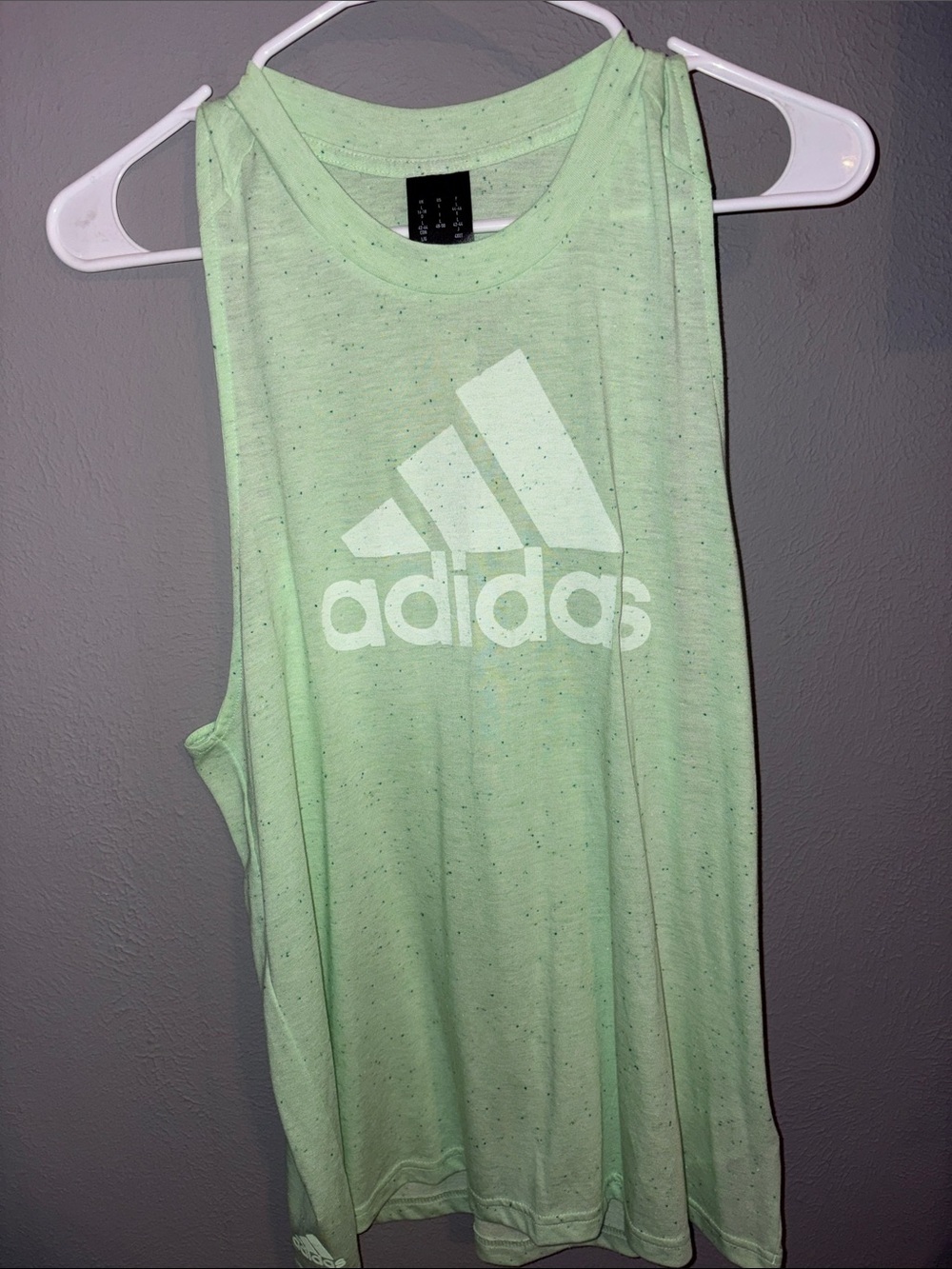 adidas Mint Green Logo Sleeveless Tank Top